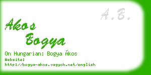 akos bogya business card