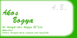 akos bogya business card